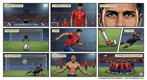 comic-generado-en-gemini-con-el-prompt-la-emocion-del-penal-de-alexis-sanchez-contra-argentina-en-la-copa-america-2015-contada-en-un-comic-de-9-vinetas