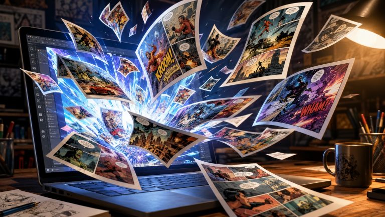 Hacer cómics con IA: 10 páginas con un prompt