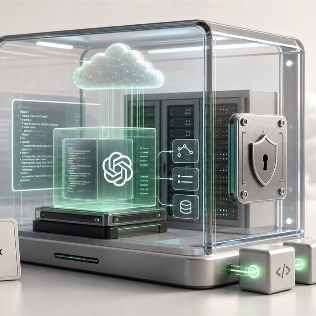 Ilustración de Codex operando en un entorno cloud persistente tras la compra de Ona por OpenAI
