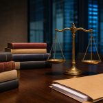 Libros y documentos judiciales que representan el acuerdo de Anthropic con autores