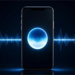 Teléfono con onda sonora que representa GPT-Live y conversación continua en ChatGPT