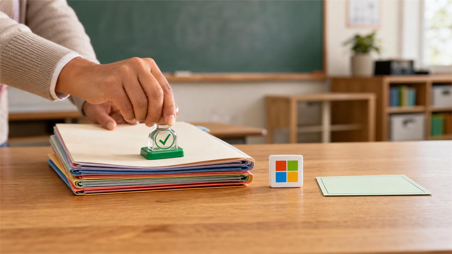 Docente aprueba planes de IA en educación con el distintivo de Microsoft