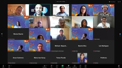 Mario Cuche y profesionales de OTIC Proforma durante un webinar de Inteligencia Artificial