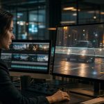 Editora revisando anomalías visuales con Synthetic Video Detector en una redacción