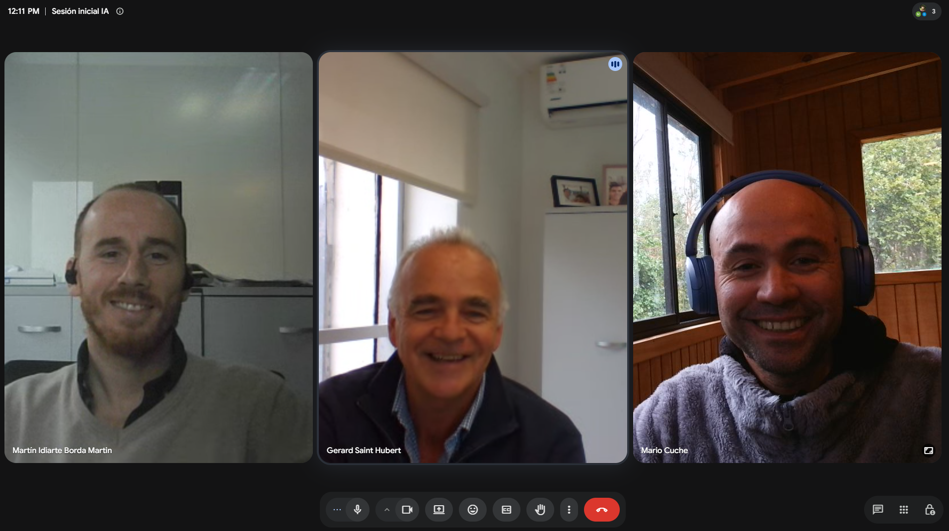 Mario Cuche junto a representantes de CEPI Uruguay durante una sesión online sobre IA generativa