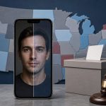 Mapa de EEUU con estados que regulan deepfakes electorales