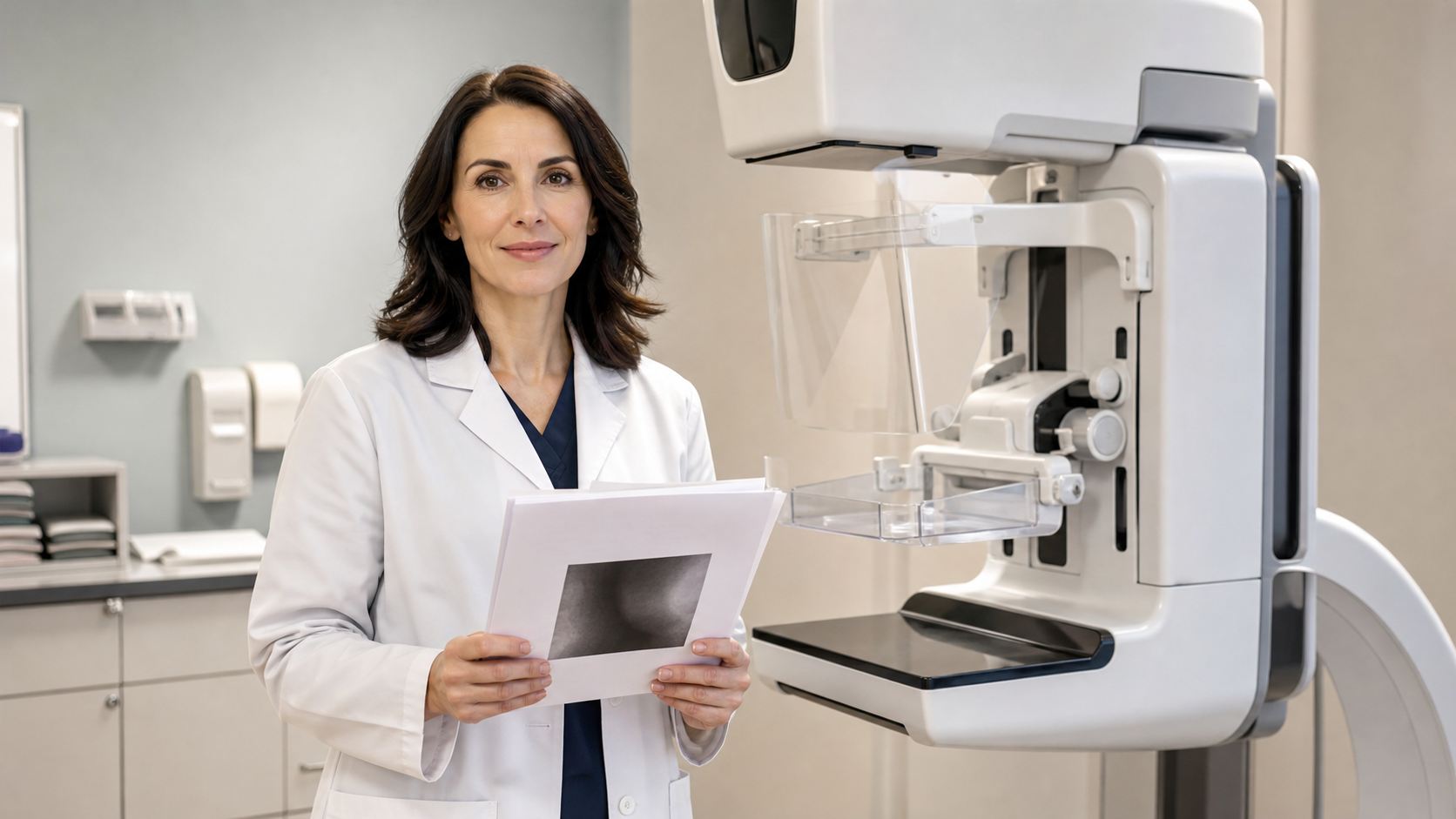 Mamografías con IA revisadas por una radióloga junto a un equipo clínico