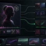 Perfil musical de AI Persona con rutas de recomendación y conexión de un seguidor