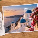 Mesa creativa con una fotografía y un boceto editados con ChatGPT Images 2.5