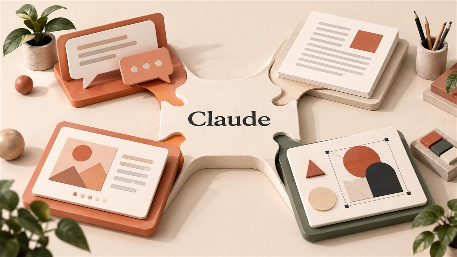Espacio de trabajo de Claude Cowork con conversación, documento, presentación y diseño integrados