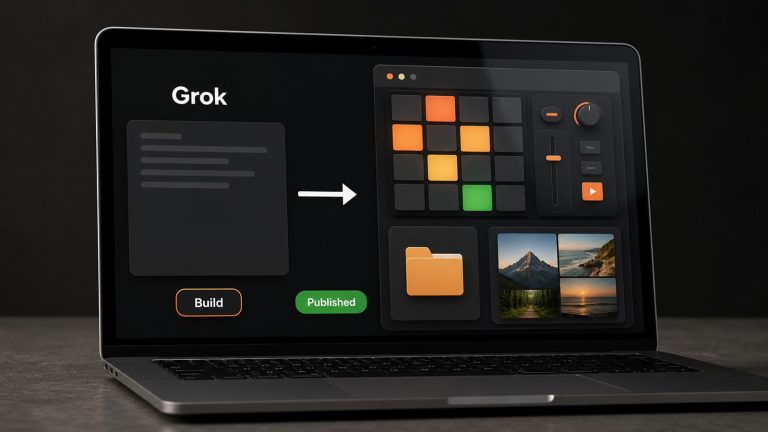 Hacer y publicar webs y apps con Grok