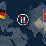 Banderas de Alemania y China ante una pausa tachada para la IA de frontera