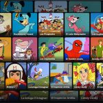 Collage de personajes de dibujos animados para una app con IA tipo enciclopedia