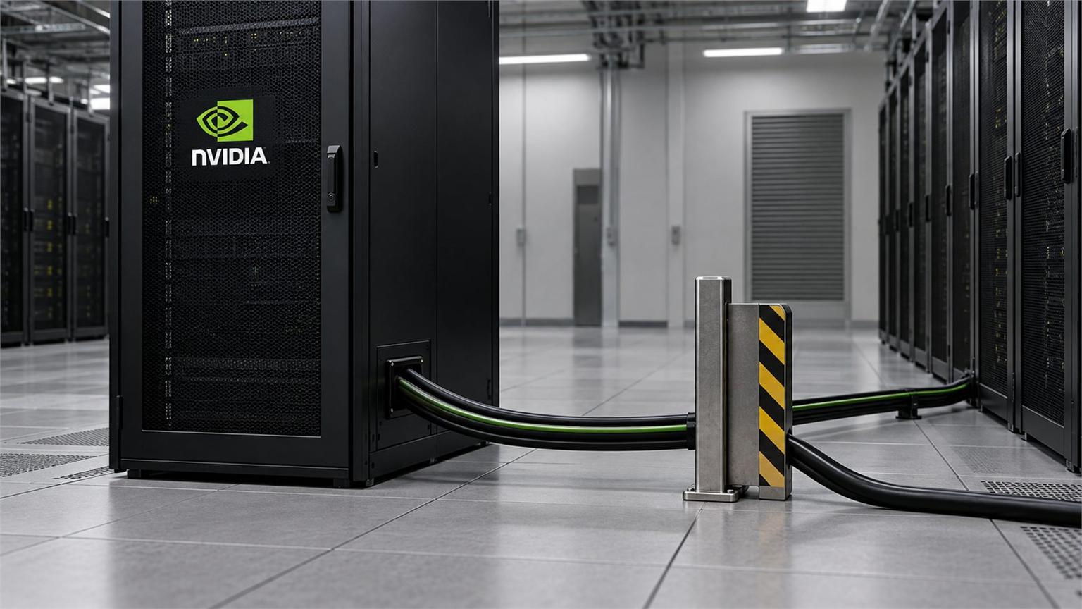 Servidor NVIDIA con una barrera en su conexión de red que ilustra los controles de OpenShell