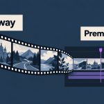 Tira de fotogramas generada con Runway que entra en una línea de tiempo de Premiere Pro