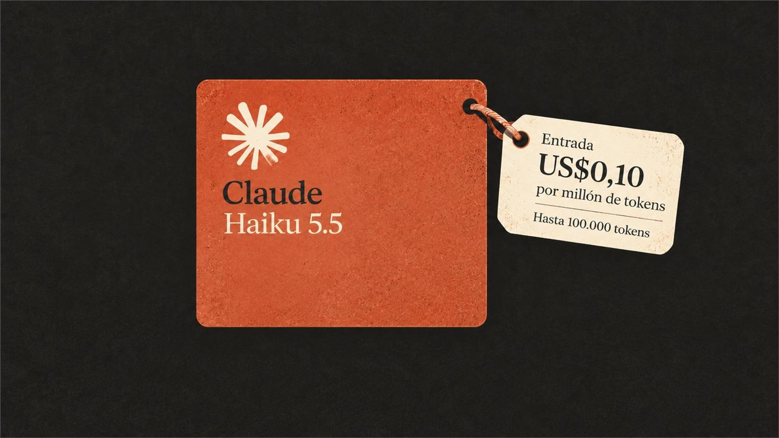 Claude Haiku 5.5 aparece junto a una etiqueta con su tarifa inicial de entrada.