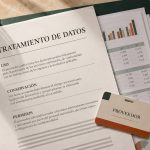 Contrato de tratamiento de datos junto a archivos empresariales y credenciales de acceso