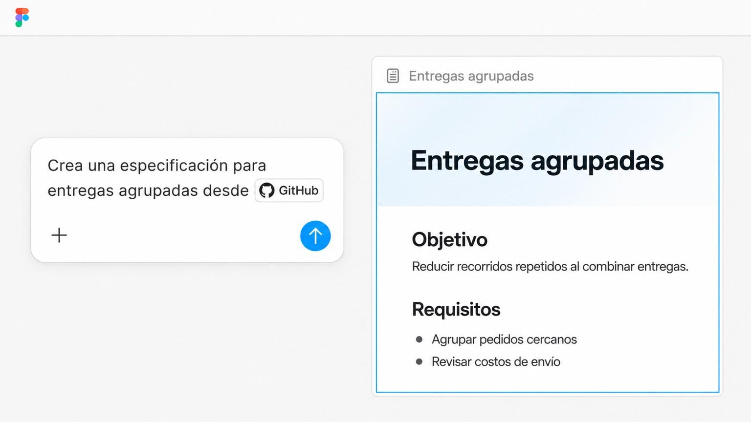 Recreación de Figma Specs con una instrucción para generar un documento de requisitos desde GitHub