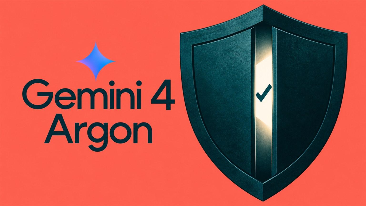 Gemini 4 Argon junto a un escudo con una entrada restringida para especialistas en ciberseguridad