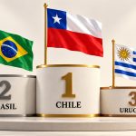 Podio de Inteligencia Artificial con Chile primero, Brasil segundo y Uruguay tercero