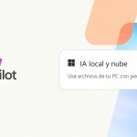 Copilot en Windows junto a un control de IA local y nube que permite usar archivos del computador
